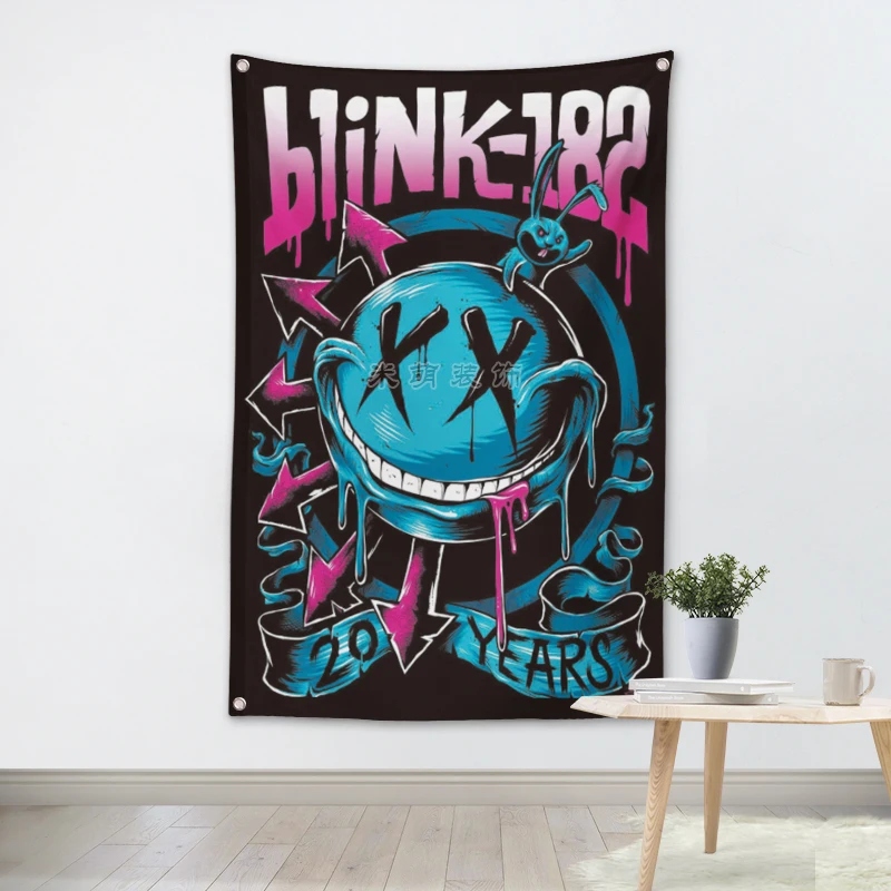 Blink182 Metal Music Rock Band Cloth Flag Banners Tapestry Bar