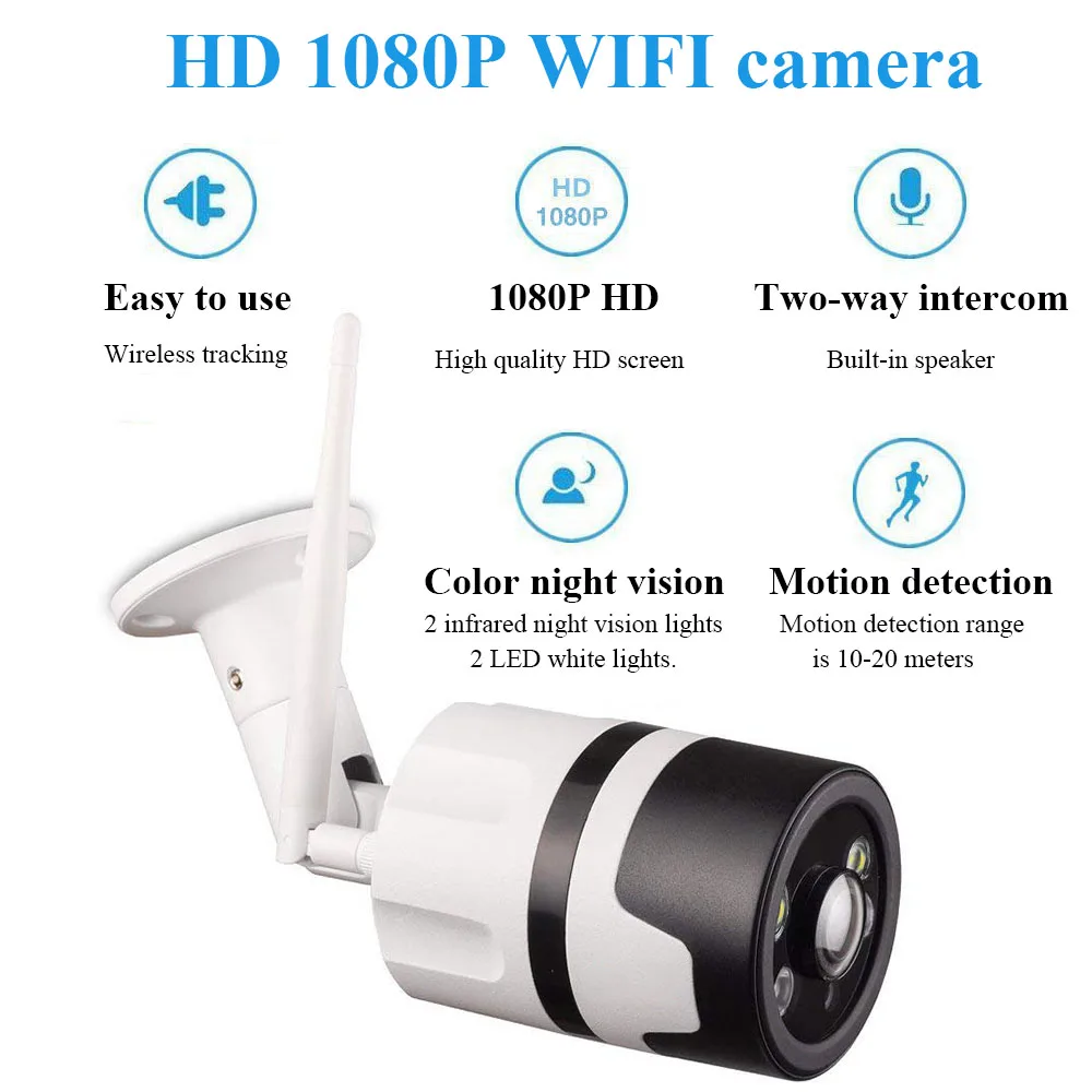 1080P CCTV Camera 720P Wifi Camera Security Surveillance Camera Two Way Audio Color Night Vision Outdoor Bullet Camera 1080P CCTV Camera 720P Wifi Camera Security Surveillance Camera Two Way Audio Color Night Vision Outdoor Bullet Camera