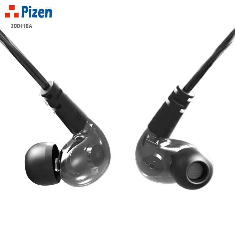 

PIZEN P6 BA+2DD 6 in 1 hybrid echnology In-ear Headset sport custom earphones mmcx cable with microphone for shure se535 se846