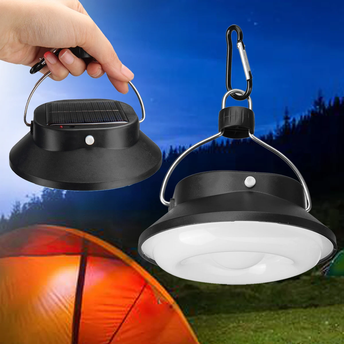 Portable Solar Charger Lantern LED Camping Lantern Rechargeable Hand