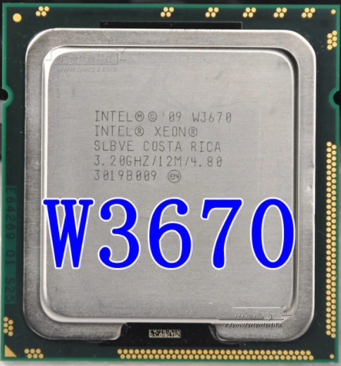 Intel Xeon W3670 w3670  CPU processor  3.2GHz  LGA1366 12MB L3 Cache/Six-Core/ server CPU cpu gaming