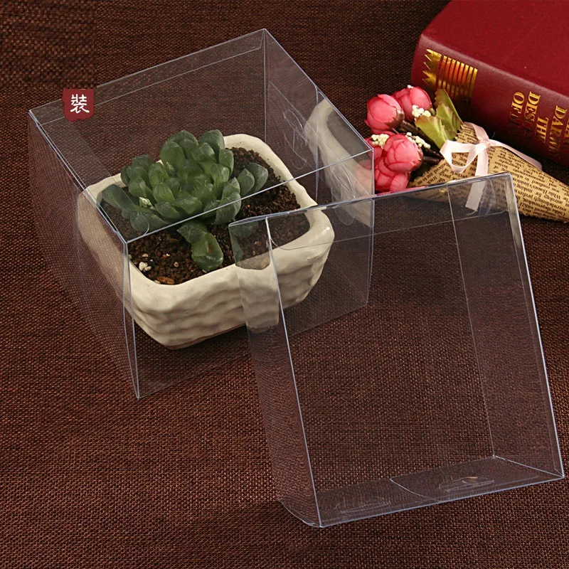 1111Hcm Clear Square Wedding Favor Transparent Waterproof Gift Box PVC Party Candy Bags Chocolate Toys Packaging Boxes  (4)
