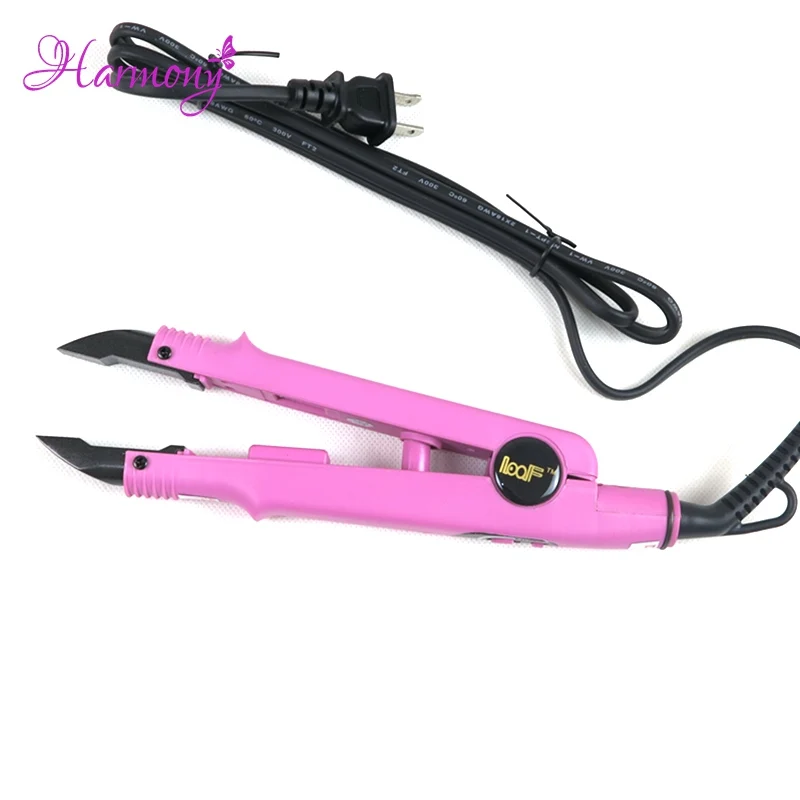 

Harmony Plus Hair Pink color Loof Hair Extension Iron Keratin Bonding Tools Fusion Heat Connector Wand used for Flat tip hair