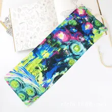 Хлопок Холст Карандаш Шторы сумка для хранения 36/46/72 отверстия ручки Тенты Абстрактная живопись 1114-6