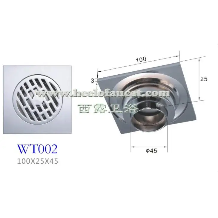floor drain size