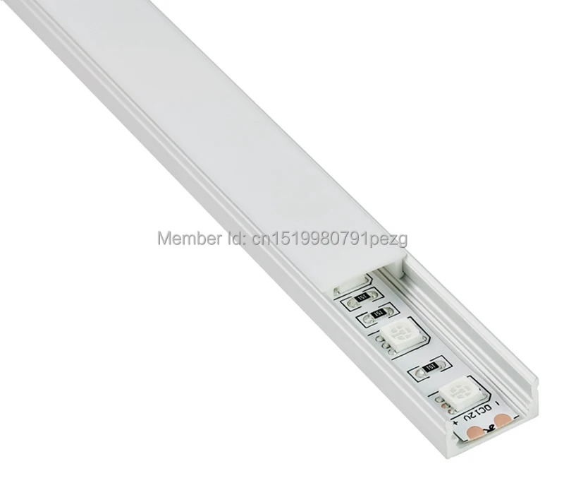 

10Sets/Lot U type Extruded Led aluminum profile Anodized Aluminium LED profile LED aluminum Channel profile for recessed wall