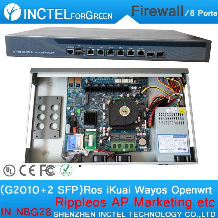 

Wechat marketing WIFI advertising routes AC Management vpn 1U firewall server with G2010 processor