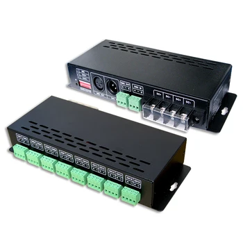 

New Led DMX Decoder 16CH CC RGB Strip DMX Decoder;DC12-48V in 350mA*16CH output DC3-42V Output 16 Channel DMX-PWM Decoder