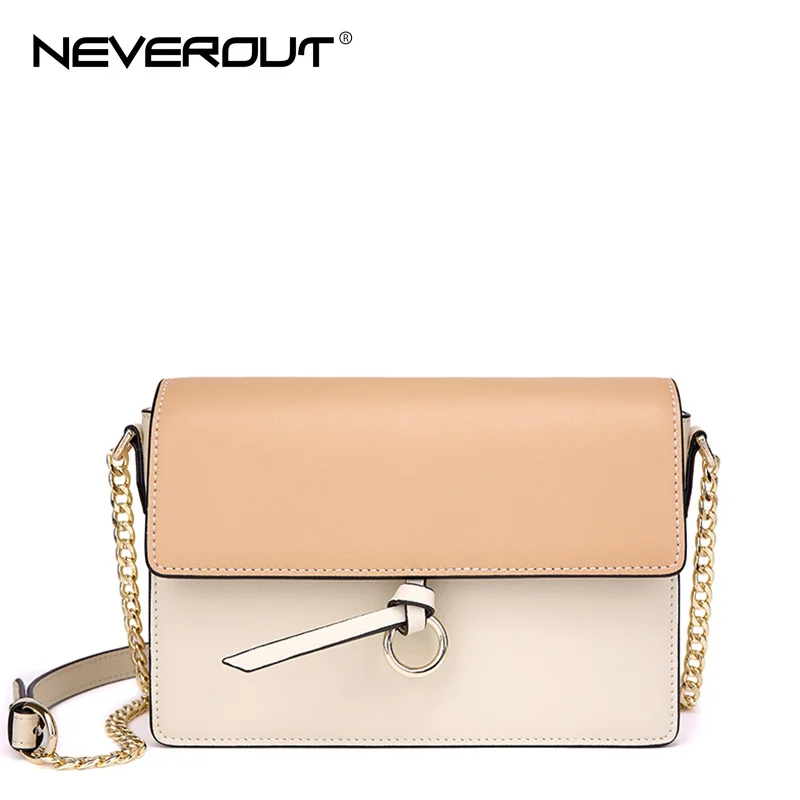 

NEVEROUT Luxury Brand Women Flap Shoulder Sac Split Leather Bag Solid Fashion Crossbody Bag Brand Name Ladies Messenger Bags