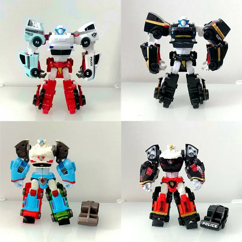 

Tobot 4 In 1 Transformation Action Figure Toys 4 Cars Merge Deformation 19cm Robot tobot Model Toys