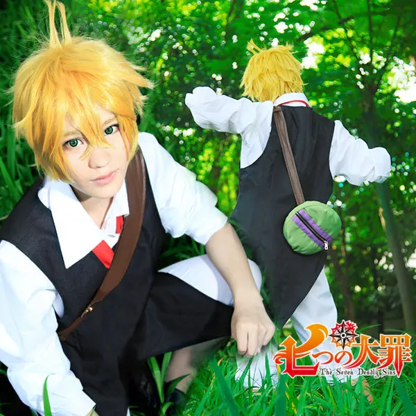 Костюм для косплея Nanatsu no Taizai Meliodas Семь смертных грехов Подарочный пакет и рукава