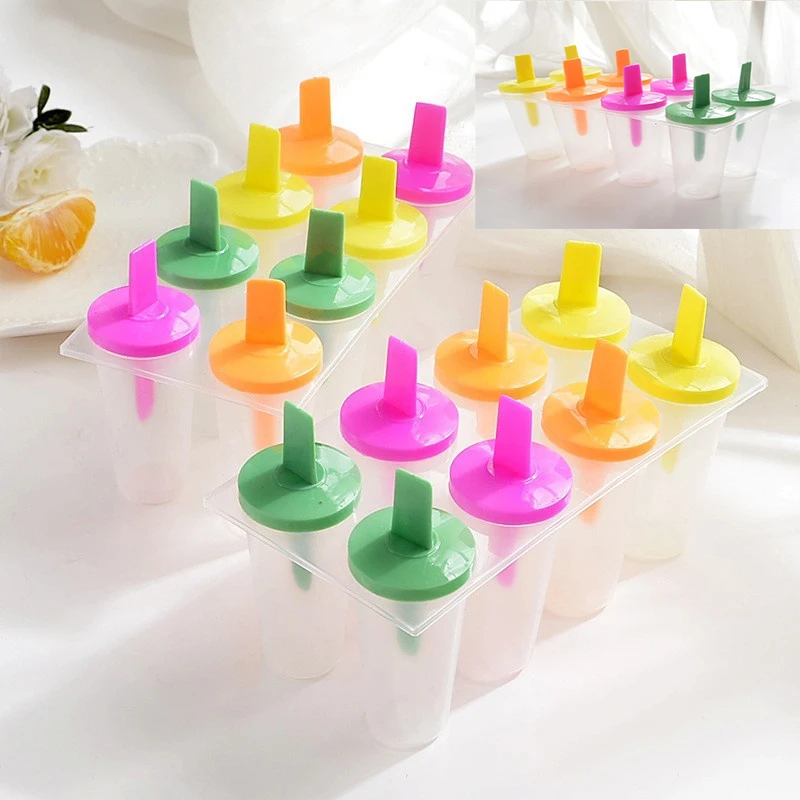

Popsicle Molds Reusable DIY Frozen Ice Cream Popsicle Moulds