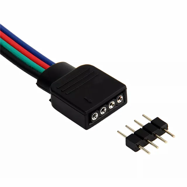 4 ピン RGB コネクタ 5 ピン RGBW コネクタオス + メス LED