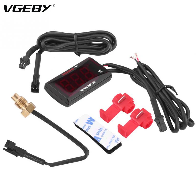 

Universal Motorcycle Digital Thermometer Water Temp Temperature Gauge Meter for Koso Racing Scooter Red LED Water Temp Meter