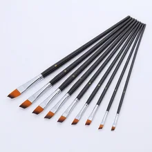 9 компл. высокого класса черный длинный стержень международная торговля экспорта косой картина маслом ручка мел искусство картина поставки
