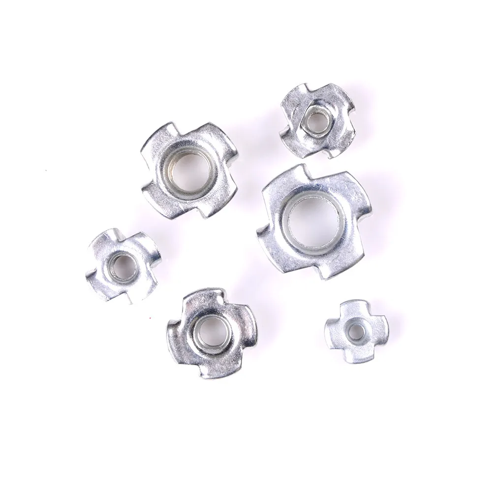 

50PCS Top Quality M3 M4 M5 M6 M8 Threaded Insert Nut Furniture Nuts For Wood Hex Socket Screw Flanged Barbed Zinc Wholesale