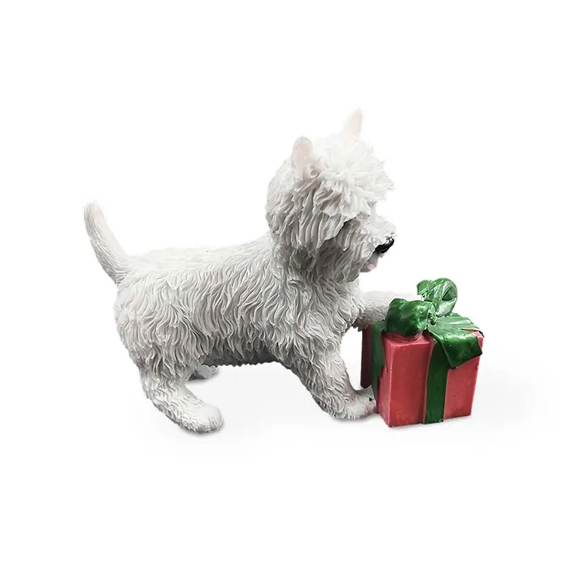 Mnotht 1/6 West Highland Terrier собака играть Подарочная коробка модель собаки игрушка Смола