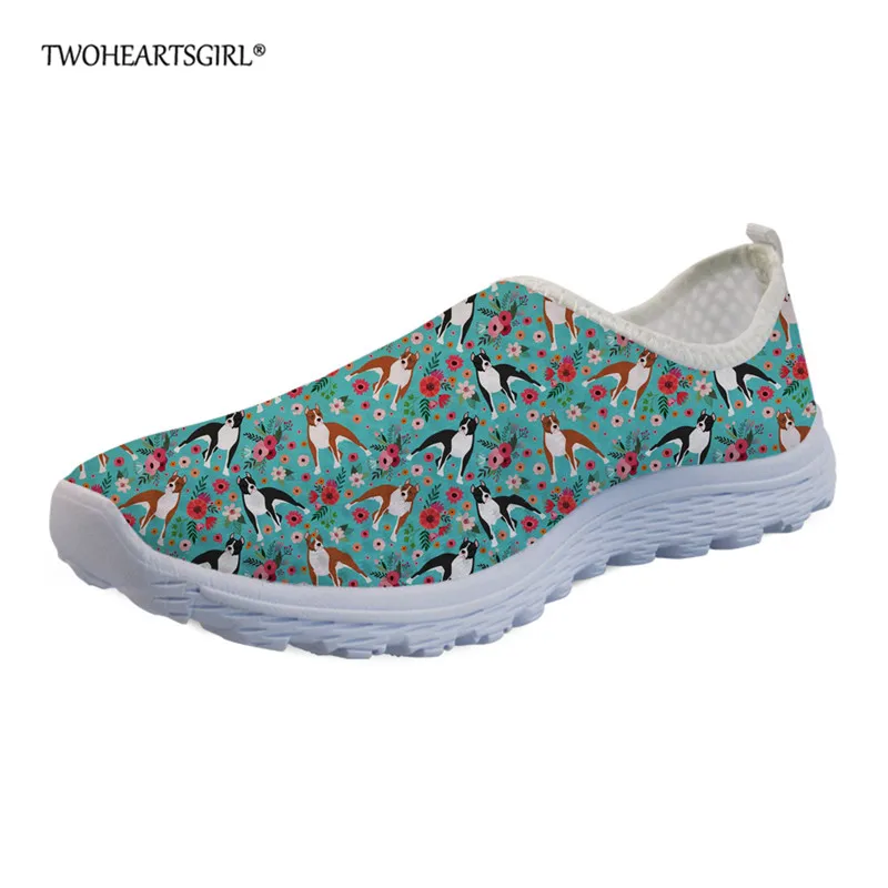 

Twoheartsgirl Women Shoes American Staffordshire Terrier Ladies Casual Sneakers Women Breathable Mesh Loafers Custom Flat Shoes