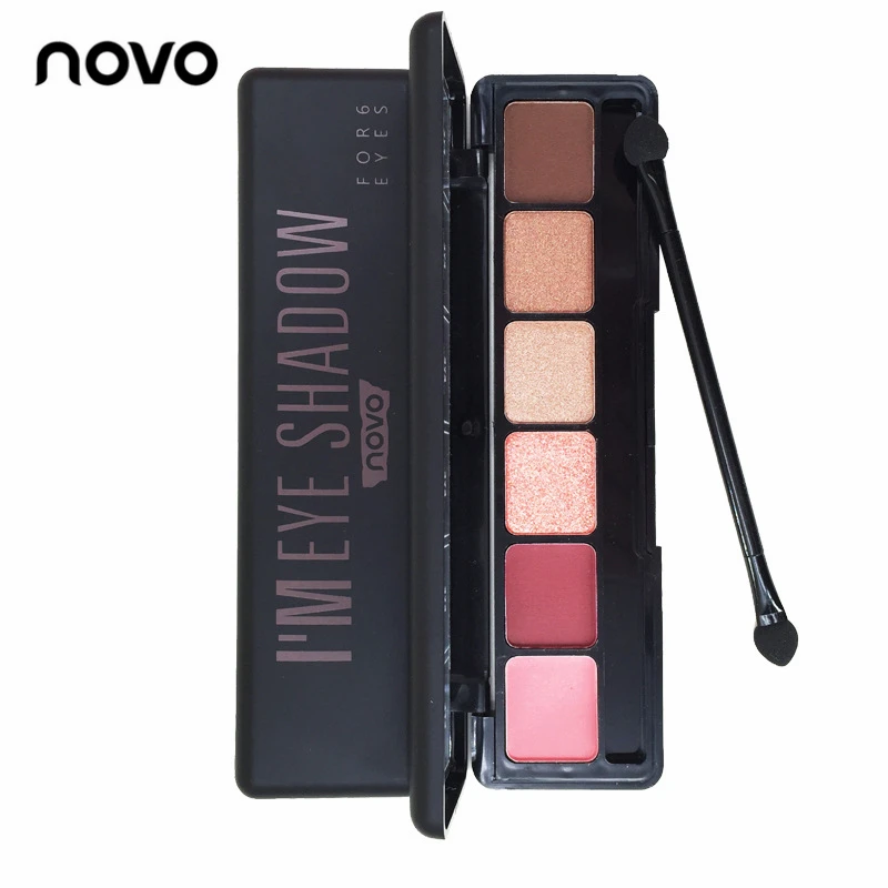 

Pro 6 Colors Shimmer Matte Eyeshadow Makeup Palette Long Lasting Glitter Eye Shadow Natural Eyeshadow Naked Cosmetics With Brush