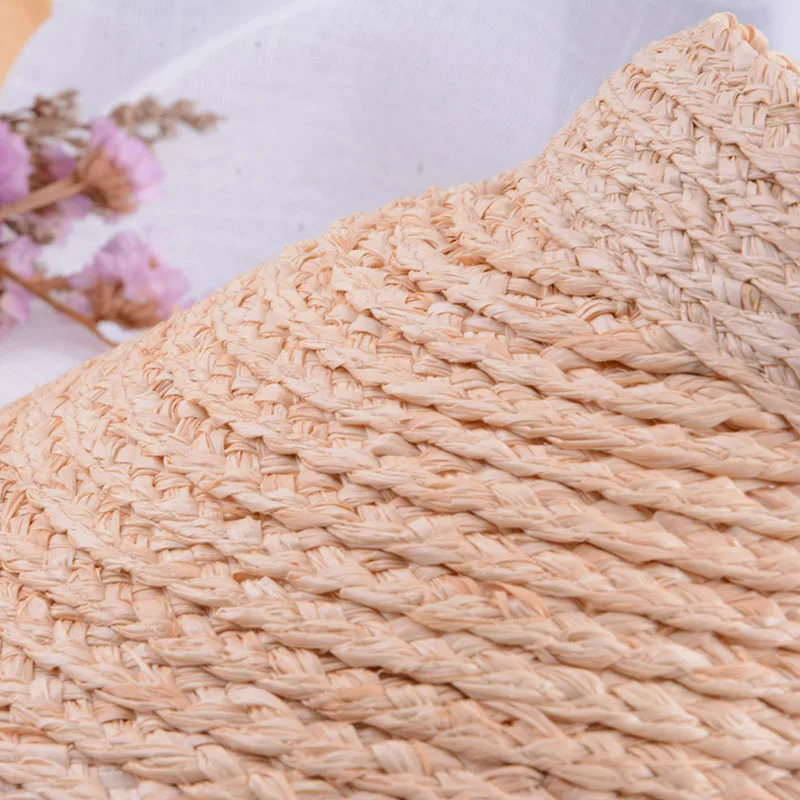 raffia hat straw visor womens summer hats womens straw sun shats (4)
