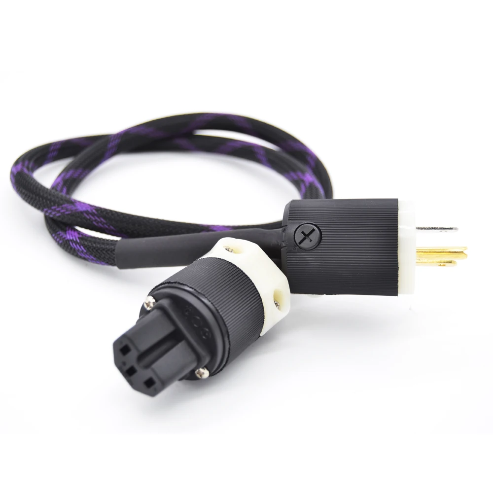 2016 New Audiophile US Mains Power Cord Cable Amplifeir HIFI Audio US