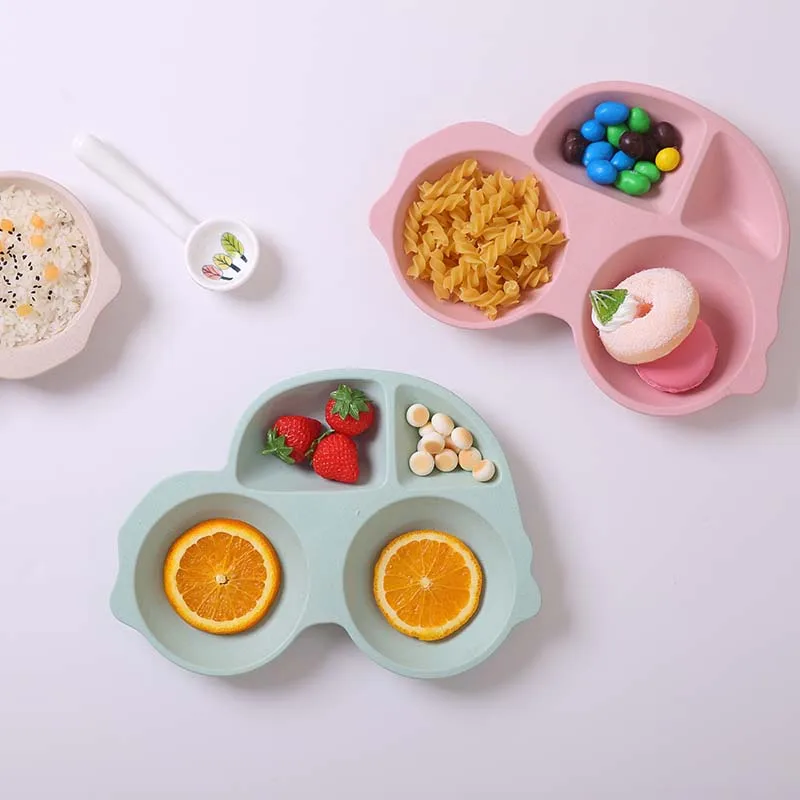 3Pcs/set Baby Kids Tableware Children's Plate Set Infant Food Dishes