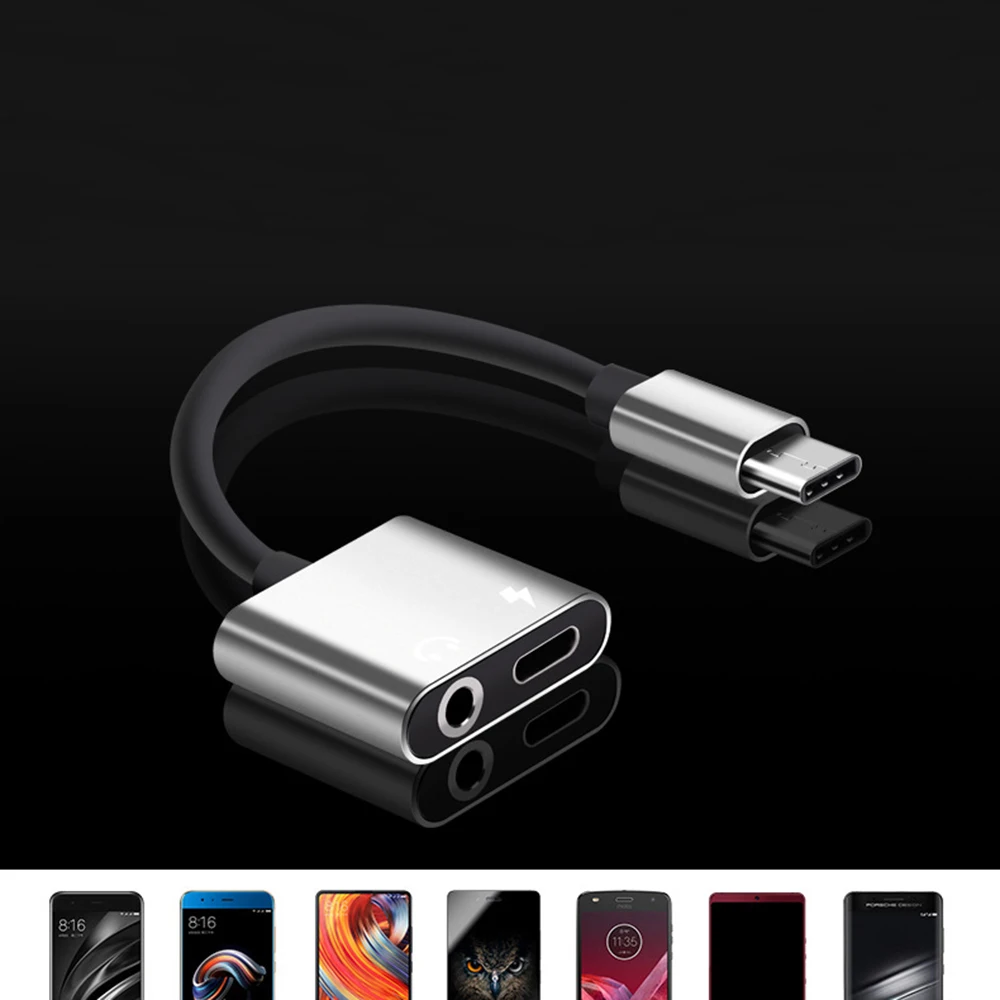 2 в 1 USB Type C на 3 5 мм разъем аудио адаптер кабель для зарядки + прослушивания мужчин