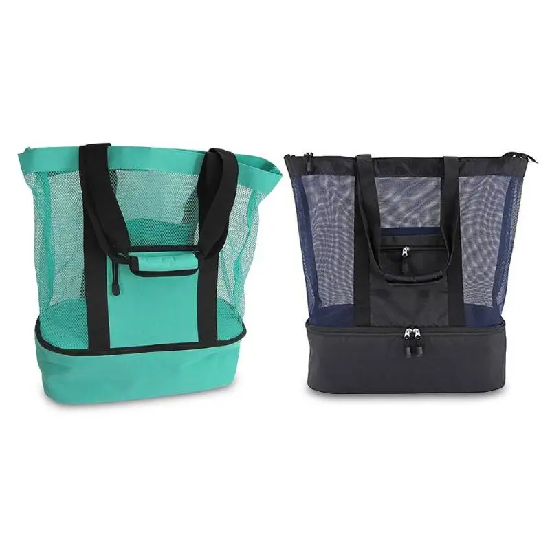 

Insulation Handhold Bag Cooler Picnic Mesh Beach Food Drink Fruit Outing Pouch
