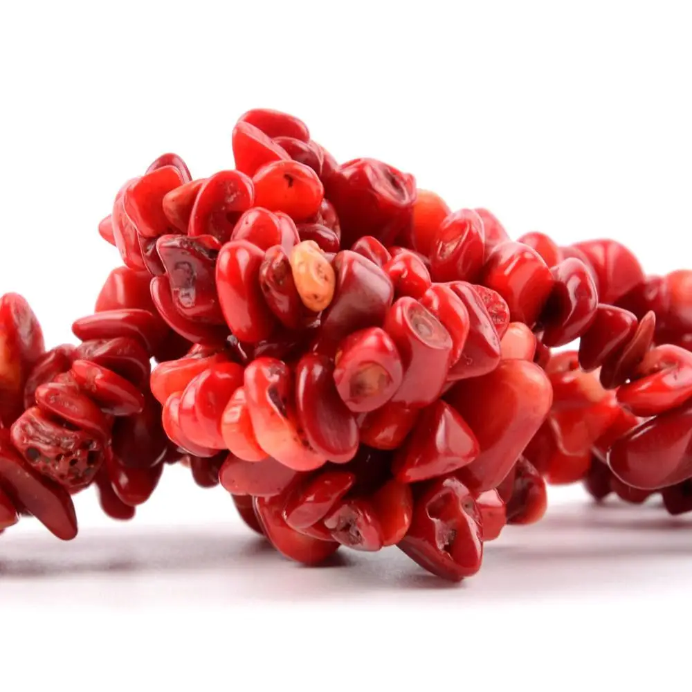 Бусины из натурального камня 5 мм-8 мм аметисты бирюзы амазонитовые фишки бусины для рукоделия изготовления ювелирных изделий браслет ожерелье 15 дюймов - Цвет: Red Coral