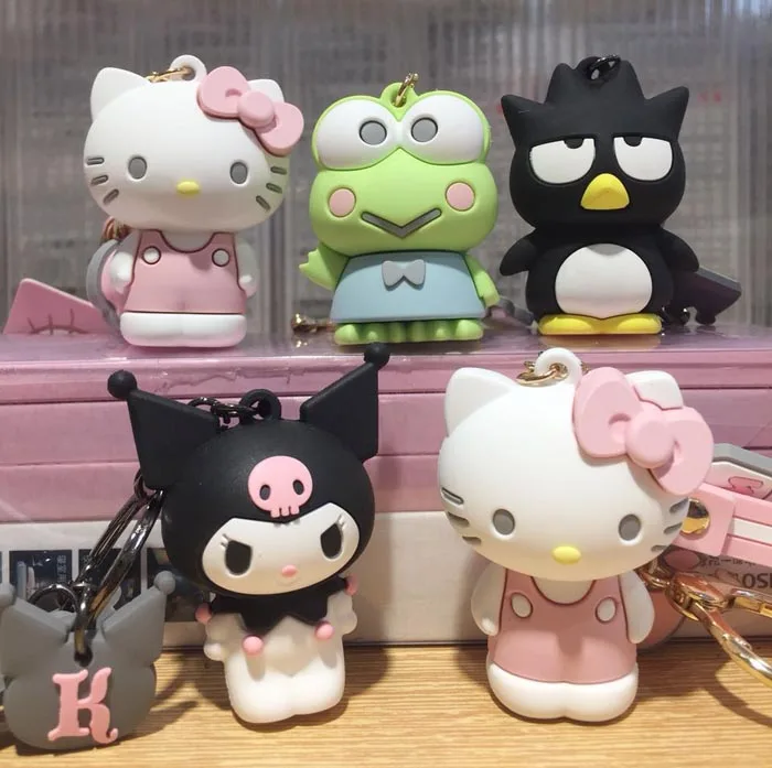 Sanrio, Hello Kitty My Melody Cinnamoroll Pom Purin BADTZ-MARU Xo мультфильм брелок сумка Подвеска Брелок для девочек Дети