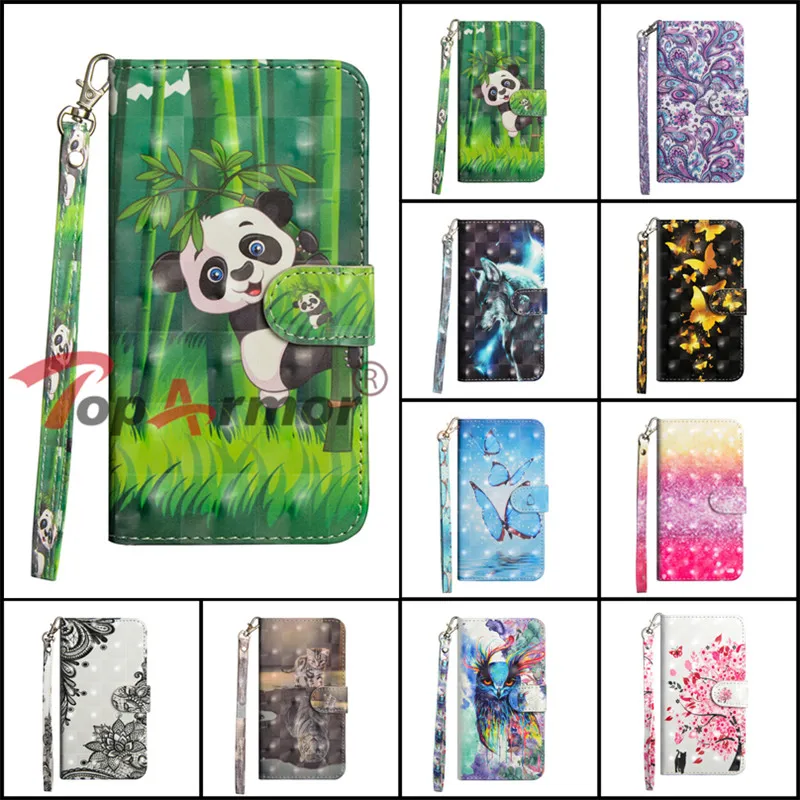 

3D Painted Cover For Huawei Y3 Y5 Y6 Pro 2017 Enjoy 7 7S 8 Plus Honor 7X 9 Lite 10 Psmart P20 Pro Nova 3e Y9 2018 Book Flip Case