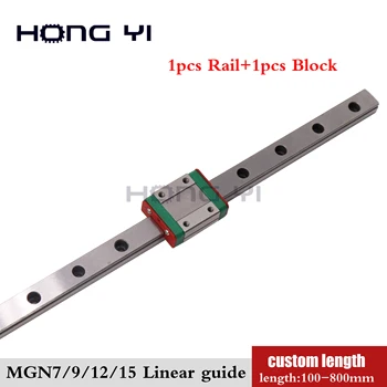 

1 linear guide rail length 150300400mm, with 1 slider MGN7C MGN7H MGN9C MGN9H MGN12C MGN12H for ball screw sfu1204 linear guide