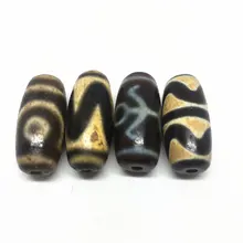 Специальный дизайн, 4 шт./лот, натуральный агат, старый амулет, тибетские бусины дзи для браслета, ожерелья, рукоделия, изготовления ювелирных изделий