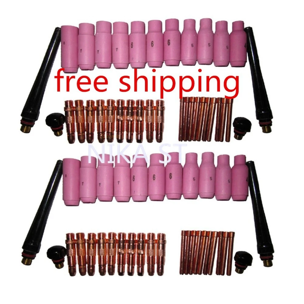 

68pcs TIG TORCH consumables accessories for TIG welder Torch PTA DB SR WP 17 18 26