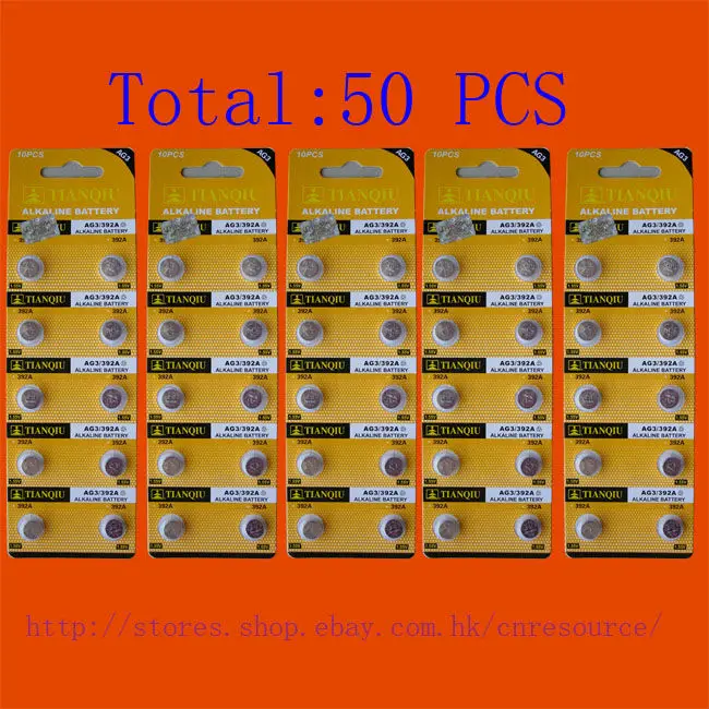 

50PCS AG3 LR41 392 SR41SW alkaline battery TIANQIU