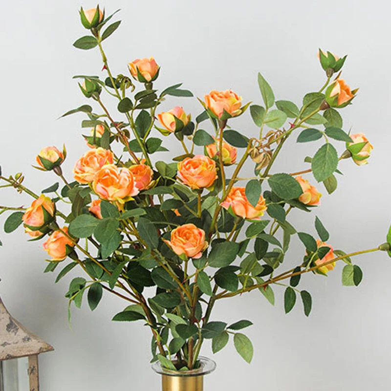 6 heads Small Tea Rose Fake Flowers Branch Silk Real Touch Artificial Flowers Camellia for Home Garden Decoration Wedding Flores 6 heads Small Tea Rose Fake Flowers Branch Silk Real Touch Artificial Flowers Camellia for Home Garden Decoration Wedding Flores