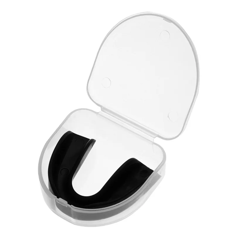 PVC de boxeo Protector Gum Shield dientes manga dientes Protector boca guardia pieza de Rugby de boxeo tirantes