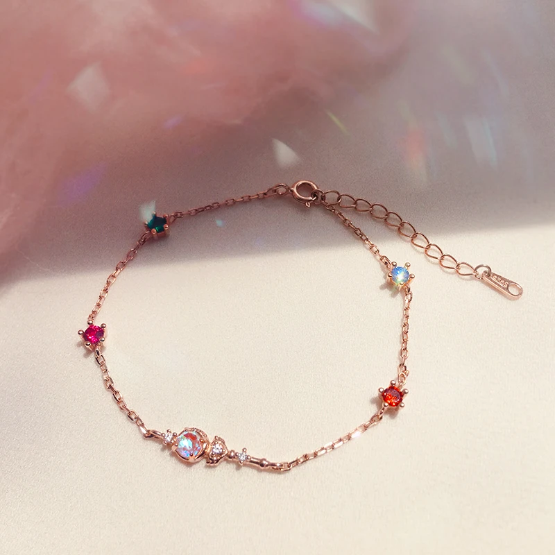 

CJZBGJJE00223Yanhua Jimei Girl Sailor Moon Fairy Bar 925 Silver Bracelet Second Yuan Animation Surrounding Star and Moon Soldier