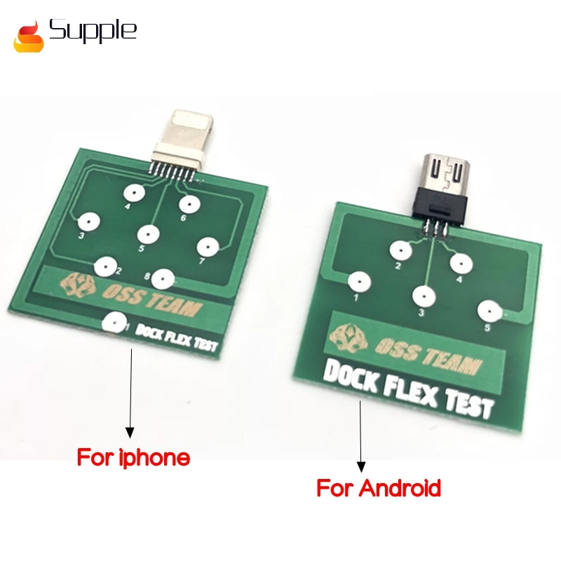 

Supple Micro USB 5 Pin PCB Test Board for iPhone 6 6S 7 Plus Battery Power Charging Dock Flex Easy Test Tool for Android Mobile