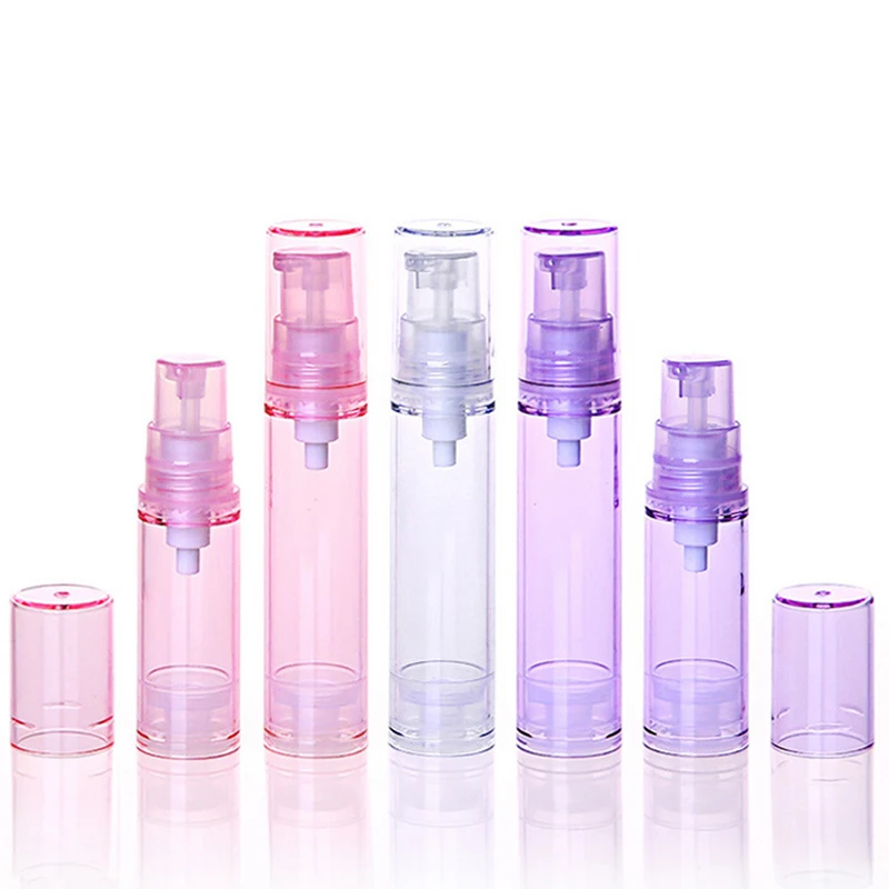 

10ml Empty Cosmetics Refillable Bottles Airless Pump Plastic Bottles Vacuum Pressure Portable Travel Makeup Emulsion Bottle 3pcs