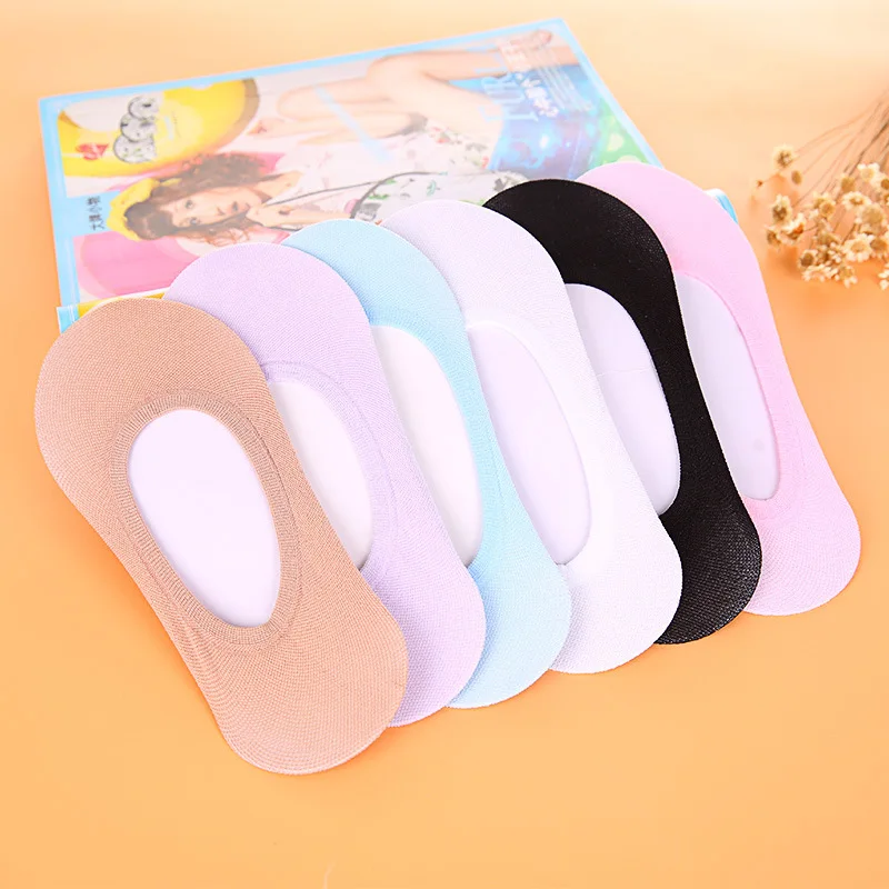 

Solid Female Hosiery Women Cotton Ankle Short Socks Casual Women Ladies Comfortable Summer Autumn Non-slip Boat Sock Slippers