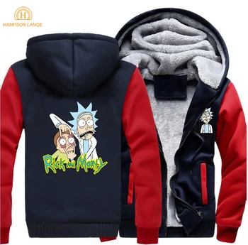 

Anime Hoodies Rick and Morty Men's Sweatshirt 2019 Spring Winter Plus Size Men Raglan Hoody Adult Hip Hop Jackets Brand Clothing