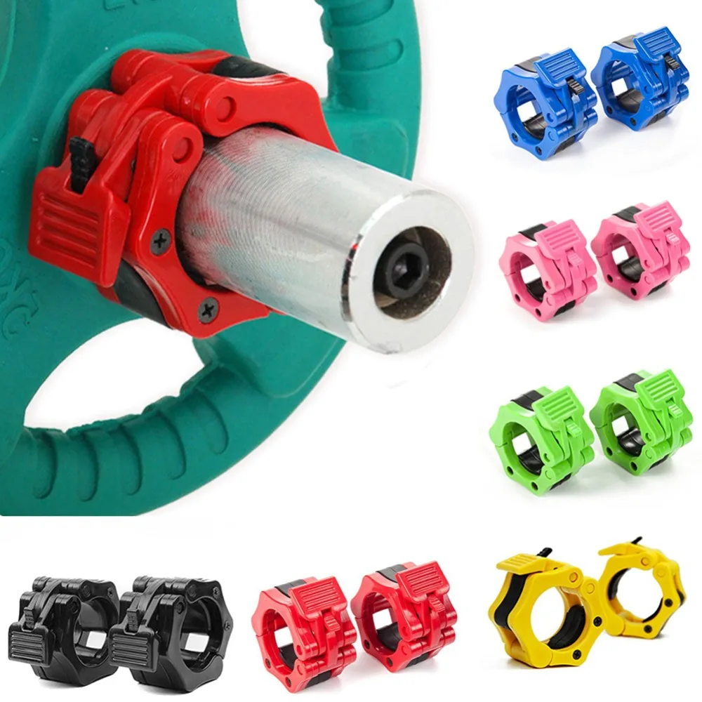 

1 Pair 1" 2" Standard Barbell Collars Fitness Quick Release Barbell Clamp Lock Jaw Weightlifting Crossfit Gym Exercise Tools