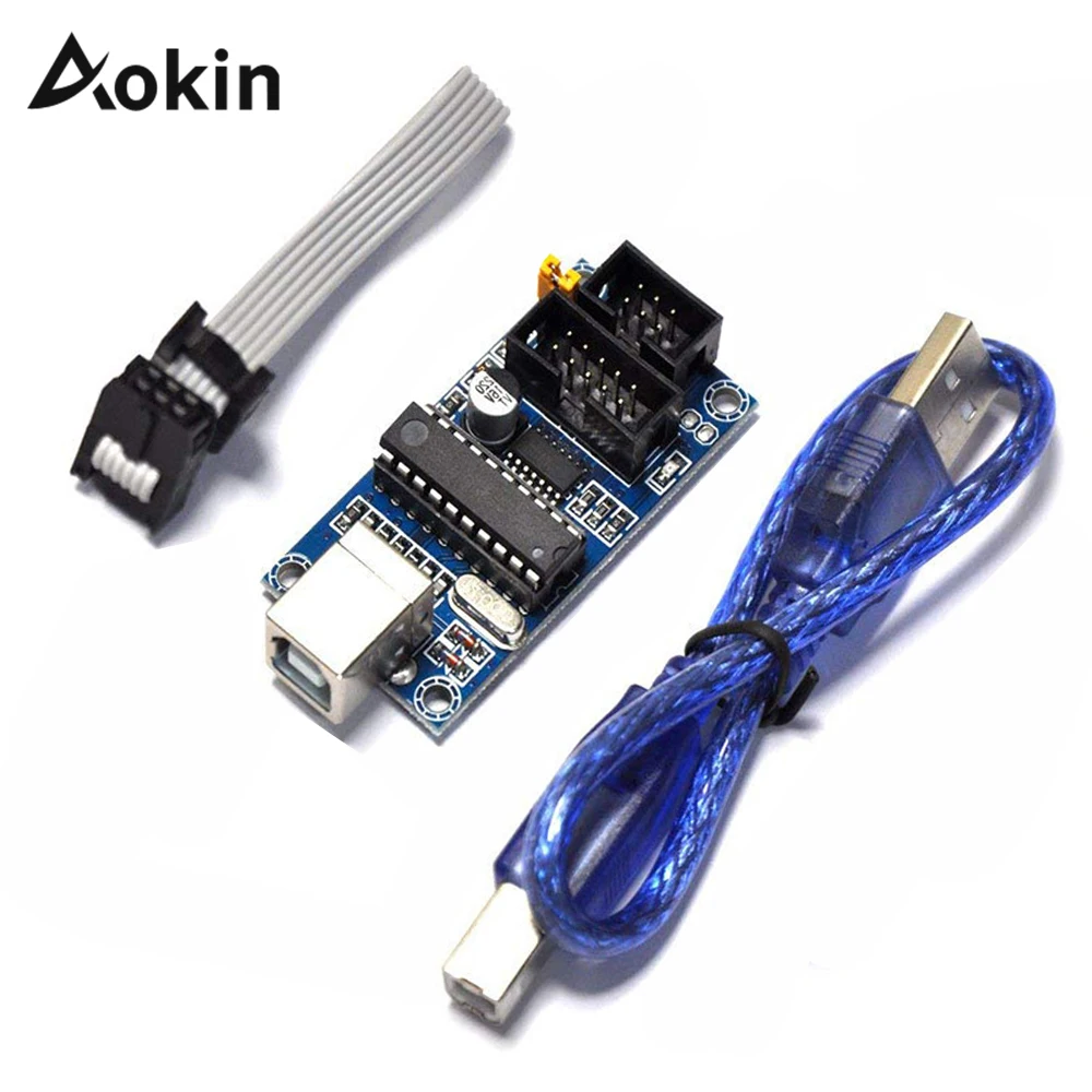 KOOBOOK 1Set USBTiny USBtinyISP AVR ISP Programmer for Arduino Bootloader USB Download Interface 