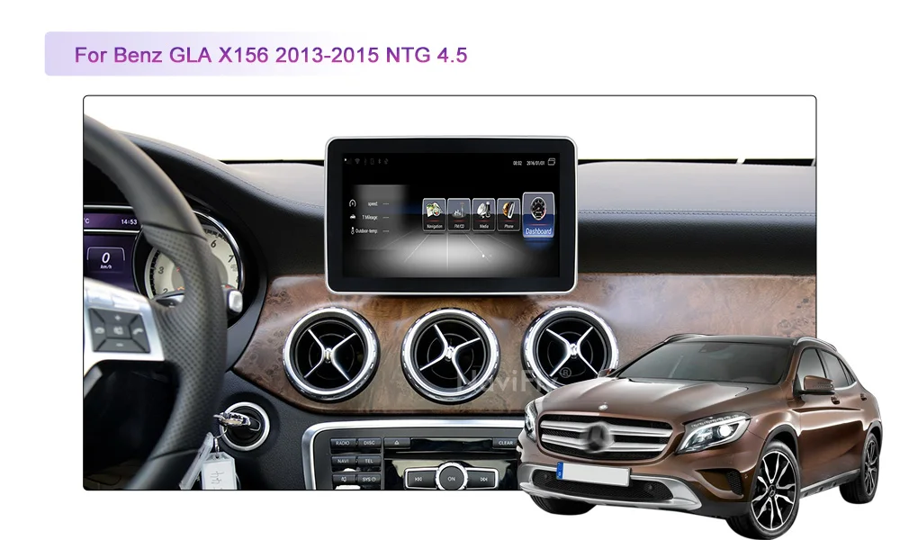 Clearance Navifly Car Multimedia player gps navigator for Mercedes Benz GLA class X156 2013-2017 with 4G SIM card wifi BT radio gps ipod 7