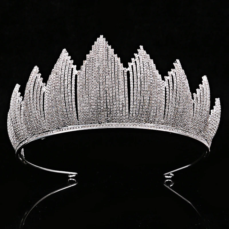 

Bridal Wedding Tiaras and Crowns Hair Crown Cubic Zirconia Large Crown for Women Hair Jewelry Accessories Factory Wholesale