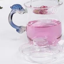 Фиолетовый Дракон ручка стекло чашка, чайная чашка с заварки