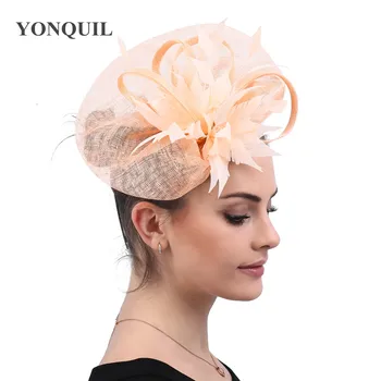 

Fashion women elegant hair clips fascinator hats wedding race headwear derby show event hair accessories ladies headpiece clips
