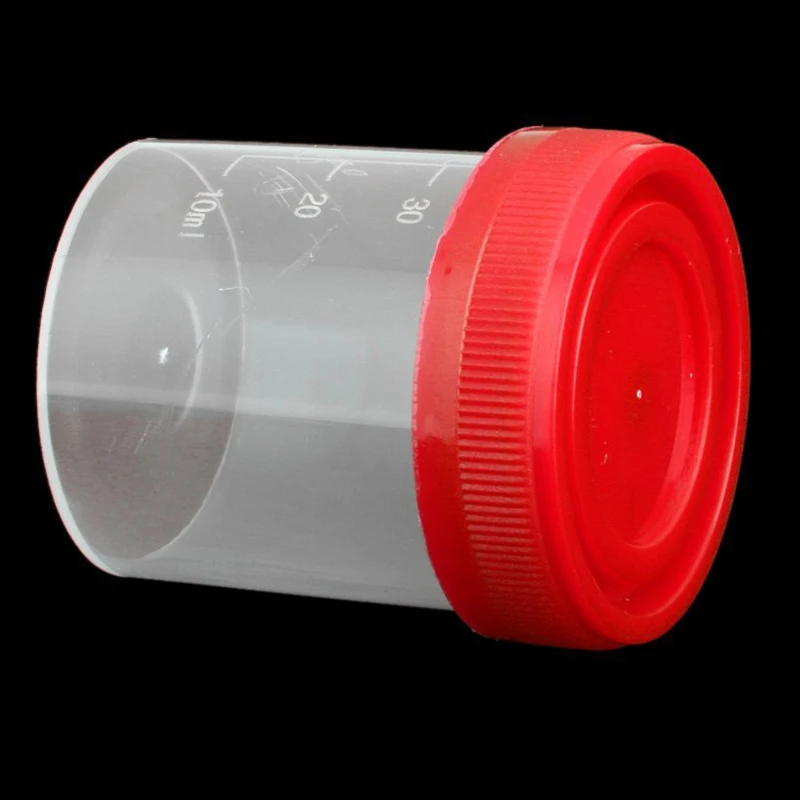 5x40 мл/5x60 мл Градуированный пластиковый образец чашки получателя с крышкой