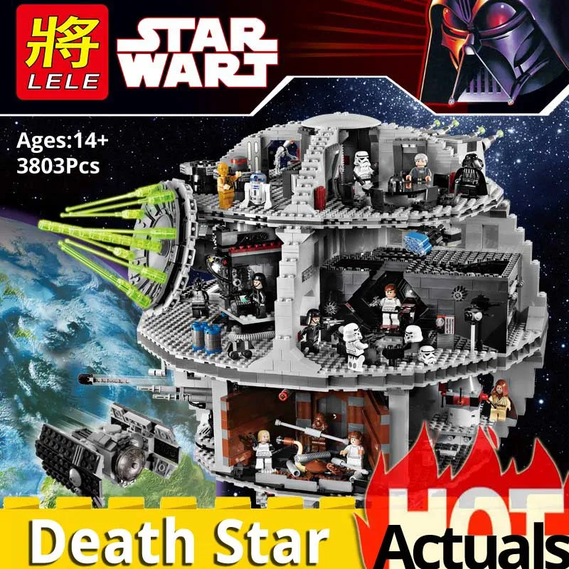 

LELE 35000 Star plan Wars series Death Star Building Blocks boys Toys Compatible legoinglys 10188 bricks birthday christmas gift
